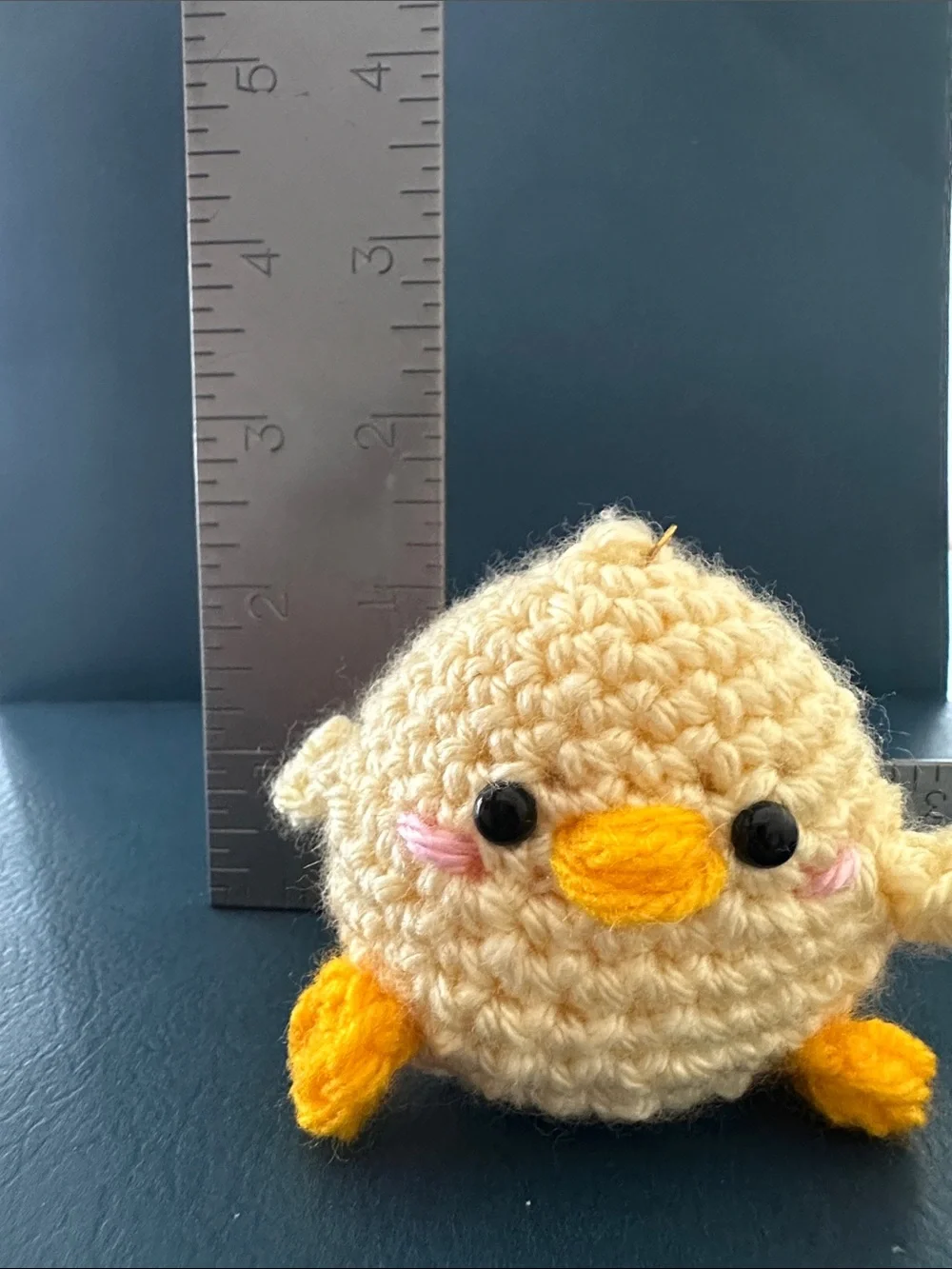 Handmade Crochet Chick Keychain